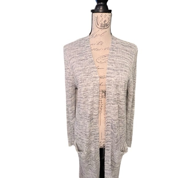 Sonoma Women’s The Everyday Cardigan Sweater Grey Size Large Ribbed NWT Open - Picture 4 of 15